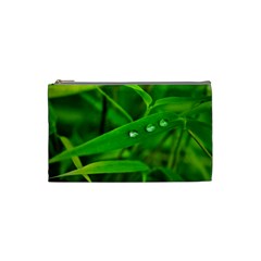 Bamboo Leaf With Drops Cosmetic Bag (small) by Siebenhuehner