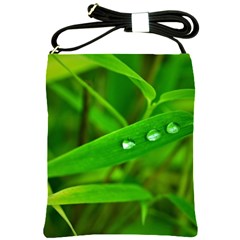 Bamboo Leaf With Drops Shoulder Sling Bag by Siebenhuehner