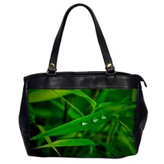 Bamboo Leaf With Drops Oversize Office Handbag (one Side) by Siebenhuehner