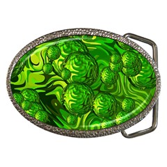 Green Balls  Belt Buckle (oval) by Siebenhuehner