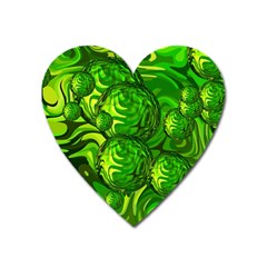 Green Balls  Magnet (heart) by Siebenhuehner