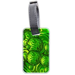 Green Balls  Luggage Tag (two Sides) by Siebenhuehner