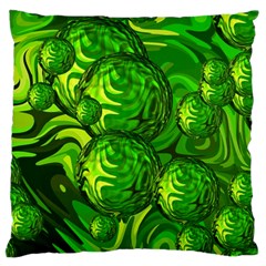 Green Balls  Large Cushion Case (single Sided)  by Siebenhuehner