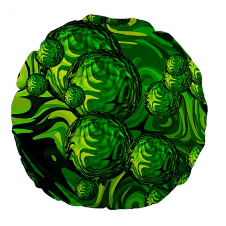 Green Balls  18  Premium Round Cushion 