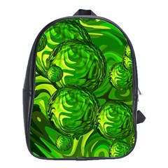 Green Balls  School Bag (xl) by Siebenhuehner