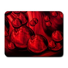 Red Bubbles Small Mouse Pad (rectangle) by Siebenhuehner