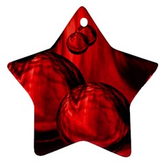 Red Bubbles Star Ornament by Siebenhuehner