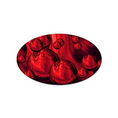 Red Bubbles Sticker (oval) by Siebenhuehner