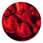 Red Bubbles Magnet 5  (Round) Front