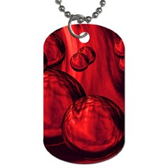 Red Bubbles Dog Tag (one Sided) by Siebenhuehner