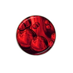 Red Bubbles Golf Ball Marker (for Hat Clip) by Siebenhuehner