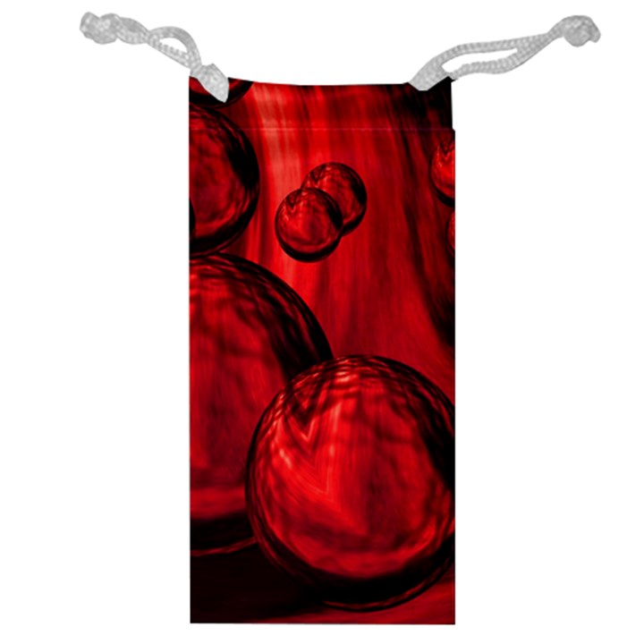 Red Bubbles Jewelry Bag