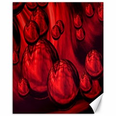 Red Bubbles Canvas 11  X 14  (unframed) by Siebenhuehner