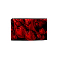 Red Bubbles Cosmetic Bag (small) by Siebenhuehner