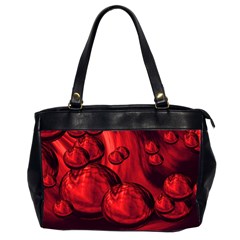 Red Bubbles Oversize Office Handbag (two Sides) by Siebenhuehner