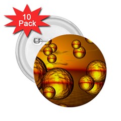 Sunset Bubbles 2 25  Button (10 Pack) by Siebenhuehner