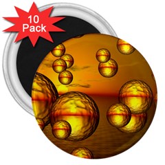 Sunset Bubbles 3  Button Magnet (10 Pack) by Siebenhuehner