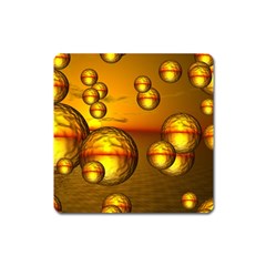 Sunset Bubbles Magnet (square) by Siebenhuehner