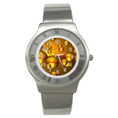 Sunset Bubbles Stainless Steel Watch (unisex) by Siebenhuehner