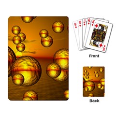 Sunset Bubbles Playing Cards Single Design by Siebenhuehner