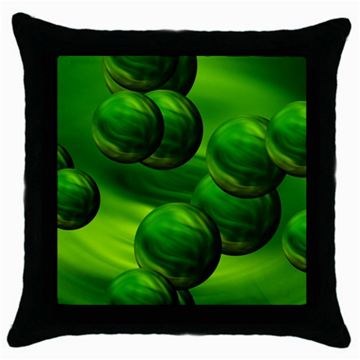 Magic Balls Black Throw Pillow Case