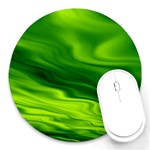 Green 8  Mouse Pad (Round) Front