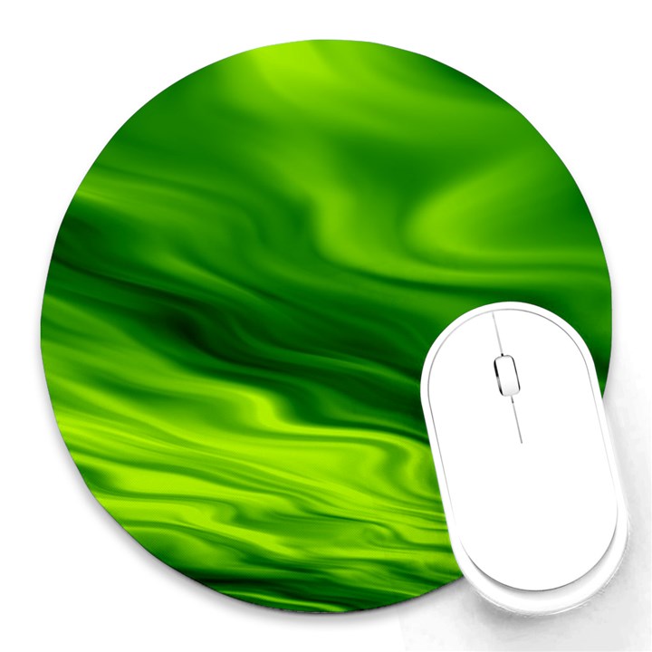 Green 8  Mouse Pad (Round)