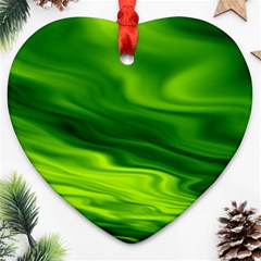 Green Heart Ornament by Siebenhuehner