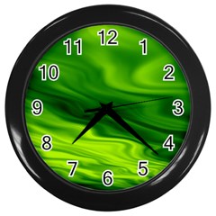 Green Wall Clock (black) by Siebenhuehner