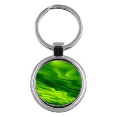 Green Key Chain (round) by Siebenhuehner