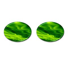 Green Cufflinks (oval) by Siebenhuehner