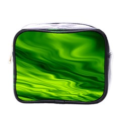 Green Mini Travel Toiletry Bag (one Side) by Siebenhuehner