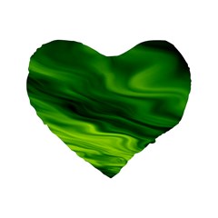 Green 16  Premium Heart Shape Cushion  by Siebenhuehner