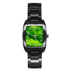 Green Men s Stainless Steel Barrel Analog Watch by Siebenhuehner