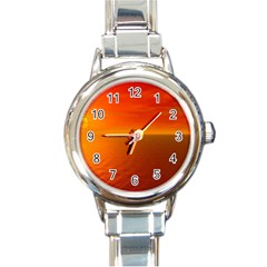 Sunset Round Italian Charm Watch by Siebenhuehner