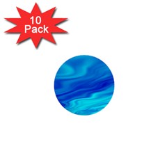 Blue 1  Mini Button (10 Pack) by Siebenhuehner