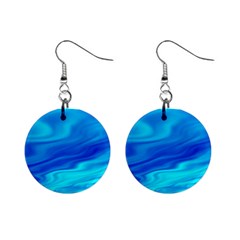 Blue Mini Button Earrings