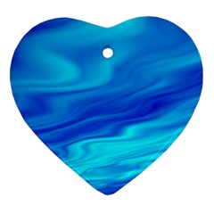 Blue Heart Ornament (two Sides) by Siebenhuehner