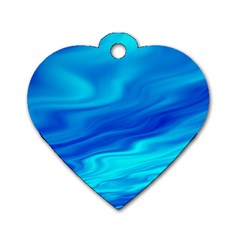 Blue Dog Tag Heart (two Sided) by Siebenhuehner