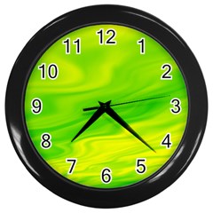 Green Wall Clock (black) by Siebenhuehner