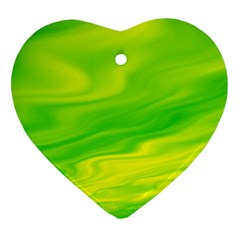 Green Heart Ornament (two Sides) by Siebenhuehner