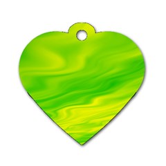 Green Dog Tag Heart (one Sided)  by Siebenhuehner