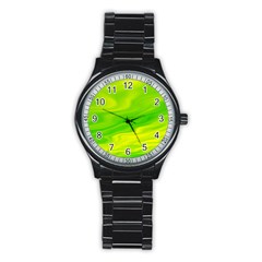 Green Sport Metal Watch (black) by Siebenhuehner