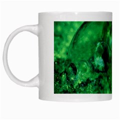 Green Bubbles White Coffee Mug by Siebenhuehner