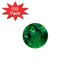 Green Bubbles 1  Mini Button Magnet (100 Pack) by Siebenhuehner