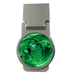 Green Bubbles Money Clip (Round) Front