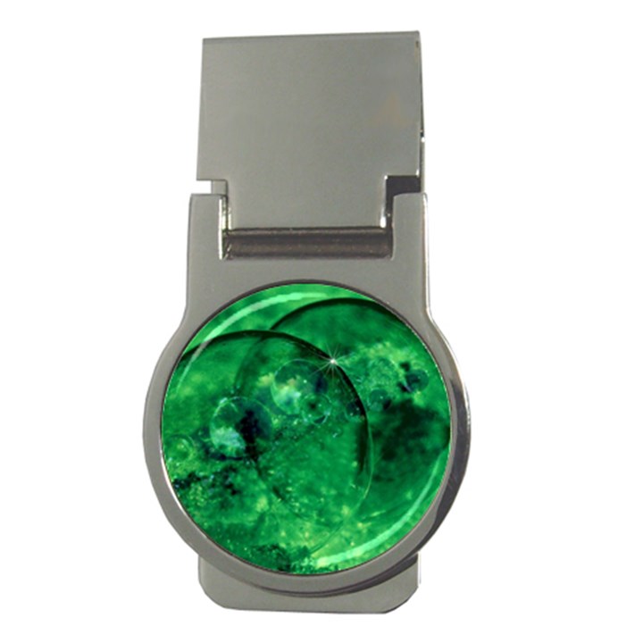 Green Bubbles Money Clip (Round)