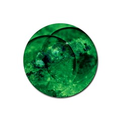 Green Bubbles Drink Coasters 4 Pack (round) by Siebenhuehner