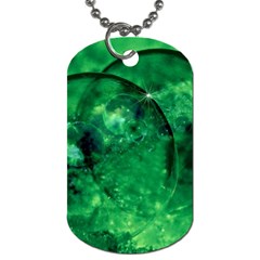 Green Bubbles Dog Tag (two-sided)  by Siebenhuehner