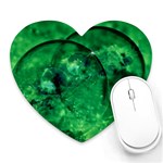 Green Bubbles Mouse Pad (Heart) Front